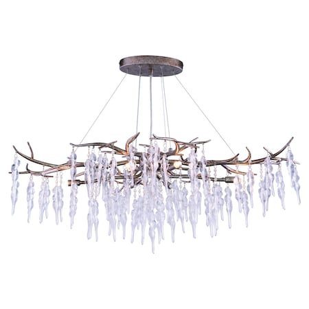 Vaxcel Rainier 6 Light Linear Chandelier H0231