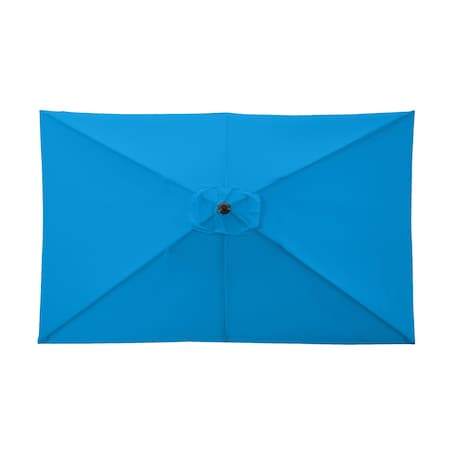 Pure Garden 10 Rectangular Umbrella, Bright Blue 50-LG1281