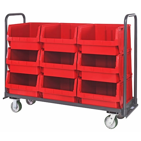Quantum Storage Systems MAGNUM TOTE TRUCK 18 X 60 WITH BINS RED MTT-1860-543RD