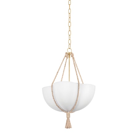 Hudson Valley Lighting Amberley 20 in. Pendant in Vintage Gold Leaf 1020-VGL