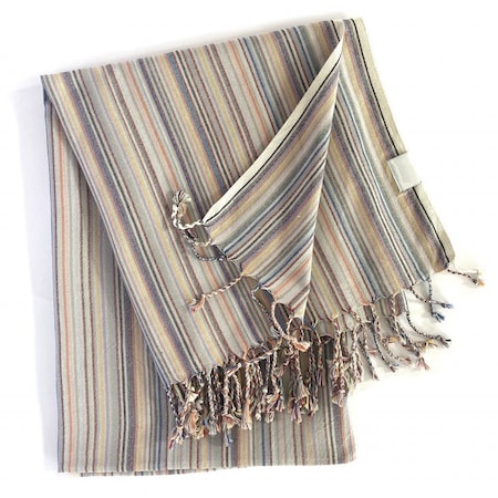 Homeroots Multi Colored Striped Design Turkish Beach Blanket 401825