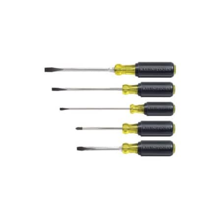 Klein Tools General Purpose Screwdriver Set, Slotted and Phillips Tip, Ergonomic Grip, 5-Piece 85075