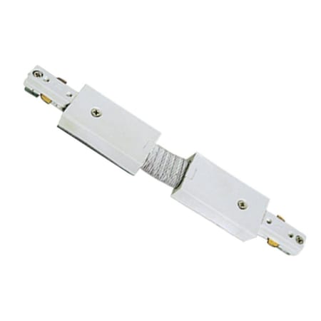 Jesco Single Circuit Track System Flexible Connector with Power Feed, White LFLXJWH