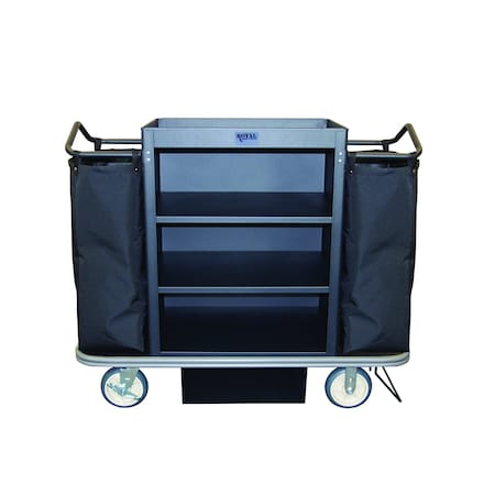 Royal Basket Trucks Housekeeping Cart, 47" H, 8" Caster G55-KKX-M3C-2DN