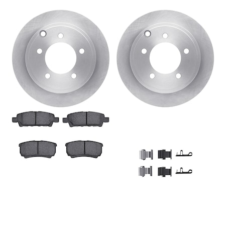 Dynamic Friction Co DFC Brake Rotor with 5000 Brake Pads and Hardware Kit 6512-39143