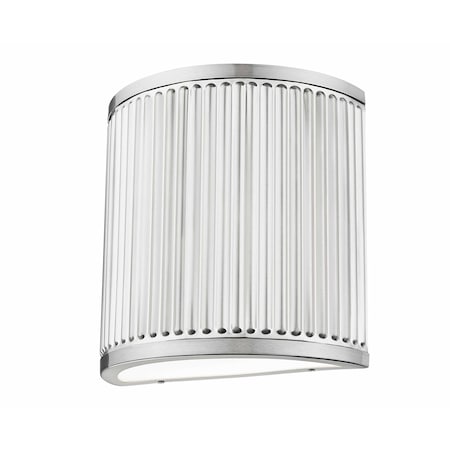Z-Lite Stari 1 Light Wall Sconce, Brushed Nickel/Frosted, 8 In W 1013S-BN-LED