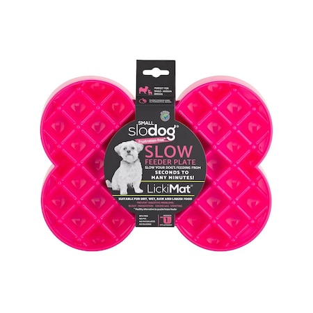 Lickimat Slodog Pink Puzzle Plastic Small Slow Feeder For Dogs LM6007PK