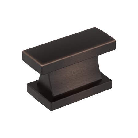 Amerock Socle 1-7/16 inch (37mm) Length Oil-Rubbed Bronze Cabinet Knob, 10PK 10VMP37023ORB