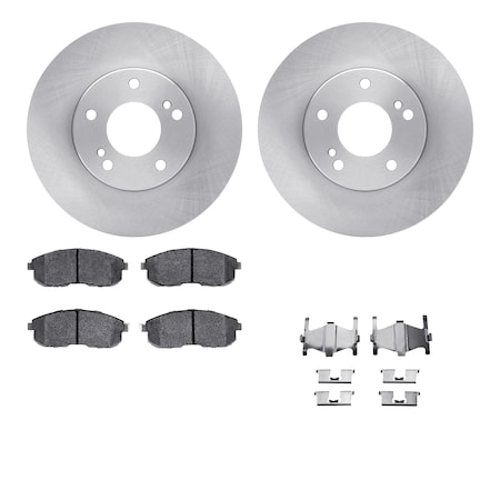 Dynamic Friction Co DFC Brake Rotor with 5000 Brake Pads and Hardware Kit 6512-67236