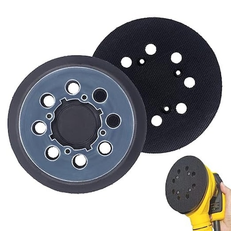 Diskit Gripit Abrasive Sanding Pad 52998: Firm, 5", Hook, 8 Hole, Low Profile MADE IN USA 52998