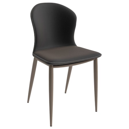 Leisuremod Mosaic Collection Modern Dining Chair in Charcoal Fabric MC44CH