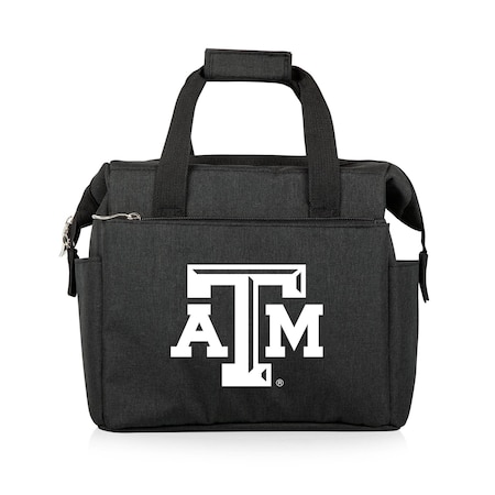 Picnic Time Family Of Brands NCAA Texas A&M Aggies On The Go Lunch Bag Cooler - Soft Cooler Lunch Box, Black 510-00-179-564-0