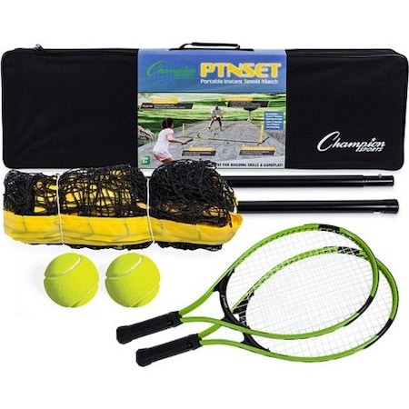 Champion Sports Tennis Net Set, 2 Rackets Balls, Net PTNSET