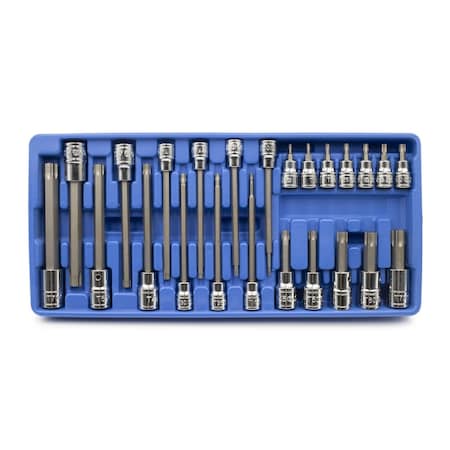 Genius Tools 24PC 3/8 & 1/2in Dr. Long Star Bit Socket Set BS-3424T