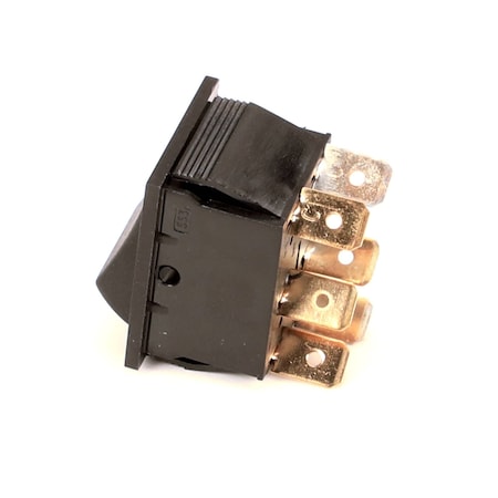 Gold Medal Rocker Switch, Double Pole Double Throw, Gold Contacts/Black 55440