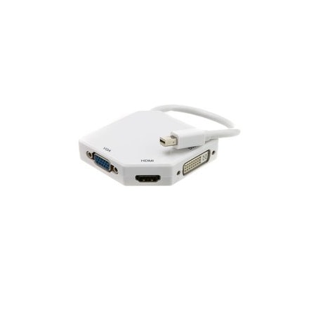 Cable Wholesale Mini DisplayPort Male to HDMI, VGA, or DVI fml, 3-IN-1 Video Adapter, Supports 4K at 30,1080P at 60 30H1-62706