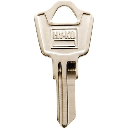Hy-Ko Key Blank, Brass, Nickel, For: ESP Vehicle Locks 11010ES8