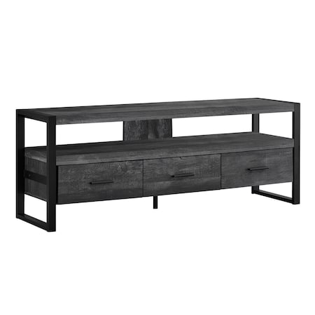 Homeroots 59in Black Cabinet Enclosed Storage TV Stand 332969