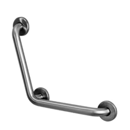 Back2Basics 12 x 12 in. 110 Angled Stainless Steel Grab Bar with Center Post BA2640168