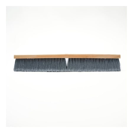 Renown 36" Polypropylene Broom Fine Sweep Flagged With 3" Trim Gray FC36G