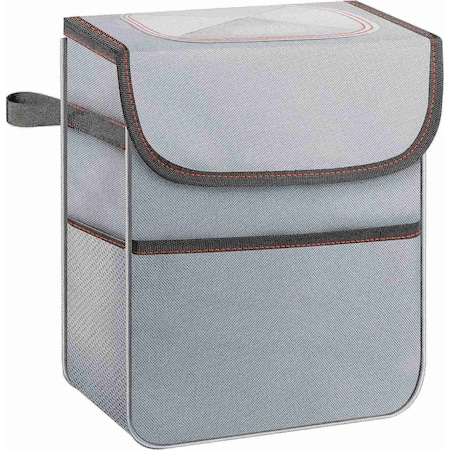 Simple Deluxe YSSOA Car Trash Can with Lid, Leak-Proof Organizer and Storage Bag, Adjustable and Portable Car Acc AACANXTRASHPO2LIDGRY