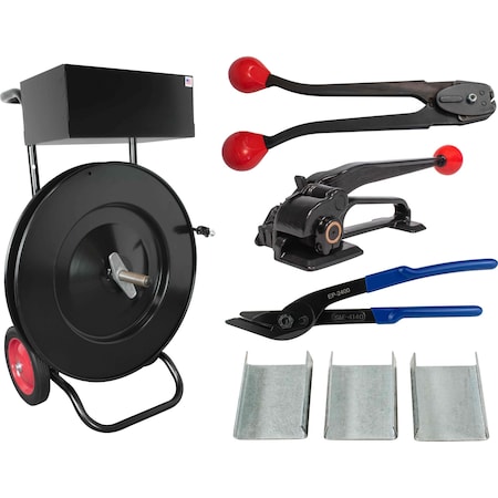 Encore Packaging Steel Kit Economy for 34 Steel Strapping, Open Seals S34KO1