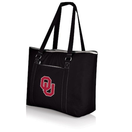 Picnic Time Family Of Brands NCAA Oklahoma Sooners Tahoe XL Tote Cooler Bag - Soft Cooler Bag - Picnic Cooler, Black 598-00-175-454-0