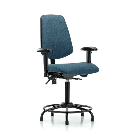 Blue Ridge Ergonomics Fab Med Bench Chair, Bk, RT, Glds, Blu, 6-Way Adjustable, 22" to 29" Height, Blue BR-FMBCH-MB-RT-T1-A1-RG-F43