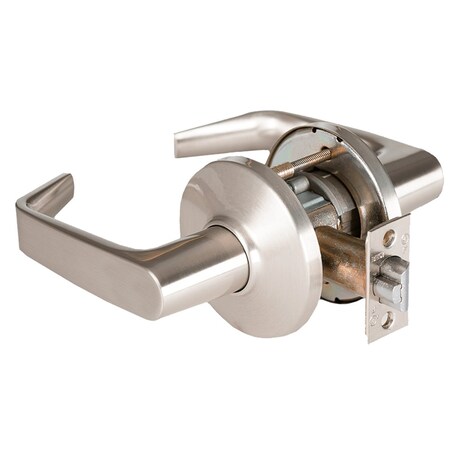 Best Grade 1 Passage Cylindrical Lock, 15 Lever, D Rose, Non-Keyed, Satin Nickel Finish, 4-7/8in ANSI St 9K30N15DS3619