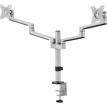 Rocstor ERGOREACH EP14 PREMIUM ALUMINUM ARTICULATING DUAL-SCREEN MOUNT, SUPPORTS UP TO T Y10N019-S1