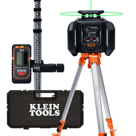 Klein Tools Grn Rotary Laser Level, Self-Level, Tripod 93RLS