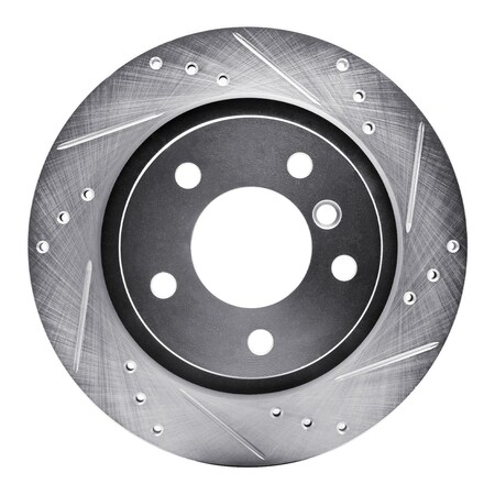 Dynamic Friction Co DFC Brake Rotor - Drilled and Slotted - Silver 631-31061R