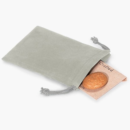 Nashville Wraps Gray Velour Jewelry Bags with Drawstrings, 3x4, 100PK 95540