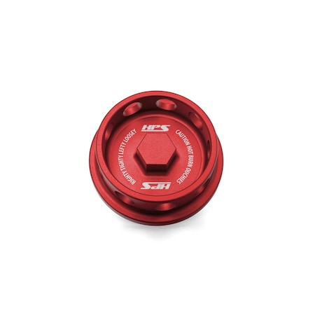 Hps Performance Billet Aluminum Engine Oil Filler Cap, Red,  5269-107R