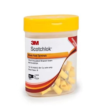 3M Fork Nylon Insulated, Wider-To For Use On Free-Standing Studs, 500PK MNG10-8FX