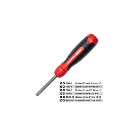 Megapro Ratcheting 13-1 Multi-Bit Screwdriver 211R2C36RD