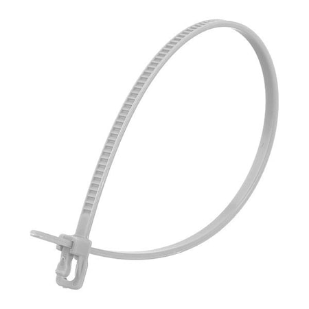 Retyz Reusable Cable Tie, 6 in L, 38 mm Max Bundle Dia., Yellow, Nylon 6/6, 18 lb Strength, 100 PK VRT-S06YW-TA