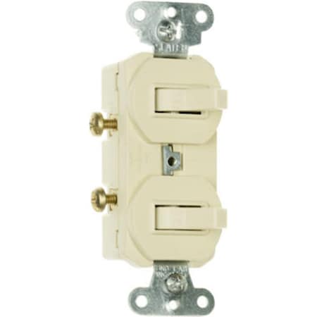 Yhior 690IGCC6 15A Grounding 2 Single Pole Switches, Ivory YH698601