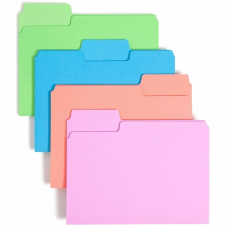 Smead FOLDER, 1TAB, LTR, 24, AST 11957