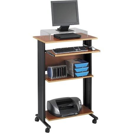 Safco Stand-Up Workstation, 19.75" D X 29.50" W X Stee/Compressed Wood, Cherry 1923CY