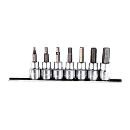 K-Tool International 3/8 in Drive Hex Socket Set, 7 pcs KTI22970