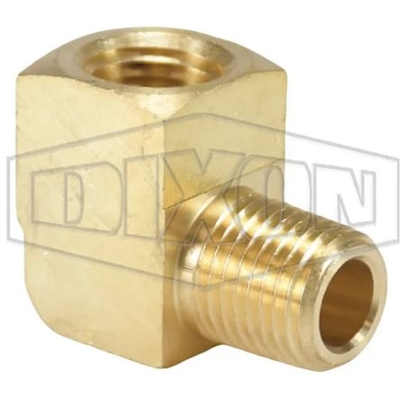 Dixon 90Deg Street Elbow, 1/8 in Nominal, FNPT End Style, Brass 3040202CLF
