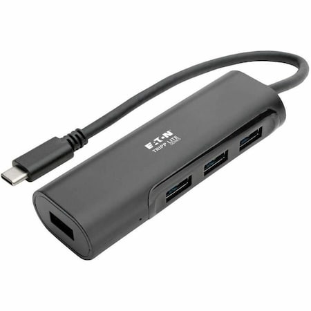 Tripp Lite 4-PORT USB 3.1 GEN 1 PORTABLE HUB - USB TYPE-C USB-C TO X4 USB-A, ALUMINUM, U460-004-4AB