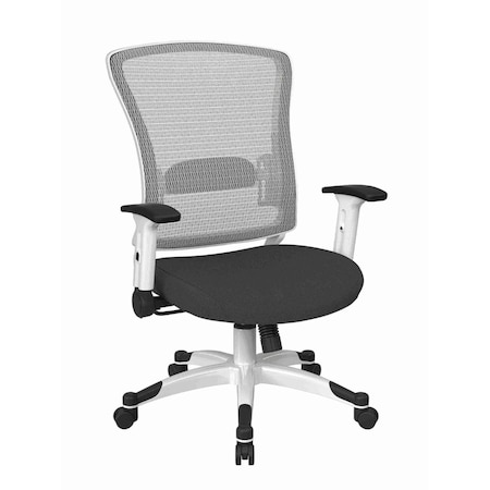 Space Seating Pulsar White Frame Managers Chair, Icon Grey 317W-W1C1F2W-226