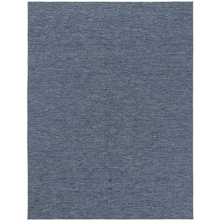 Homeroots 10' X 14' Navy Blue And Ivory Geometric Indoor Outdoor Area Rug 551549