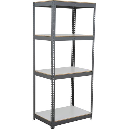 Global Industrial 4 Shelf, Heavy Duty Boltless Shelving Starter, 36"Wx12"Dx120"H, Laminate Deck B3171071