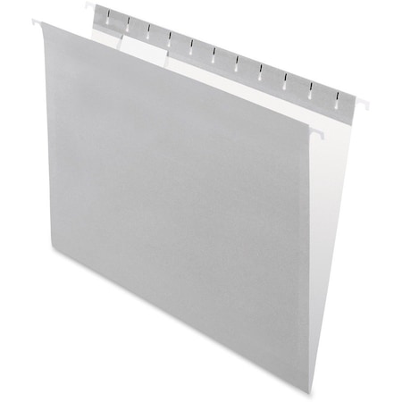 Tops Business Forms Pendaflex, COLORED HANGING FOLDERS, LETTER SIZE, 1/5-CUT TAB, GRAY, 25PK 81604