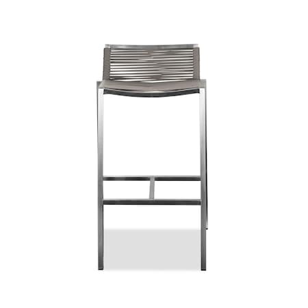 Homeroots 18 x 16 x 33 in. Stainless Steel Bar Stool 372057