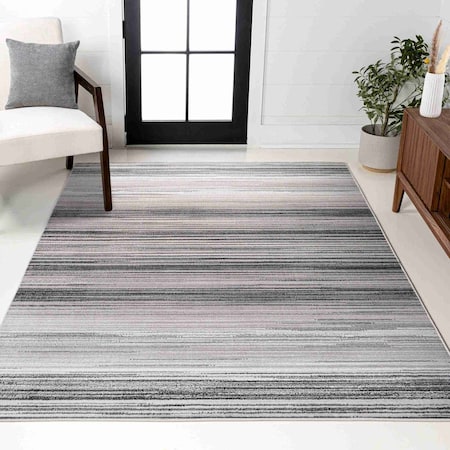 Jonathan Y Austin Gradient Striped Gray/Black 5 ft. x 8 ft. Area Rug LUX103A-5