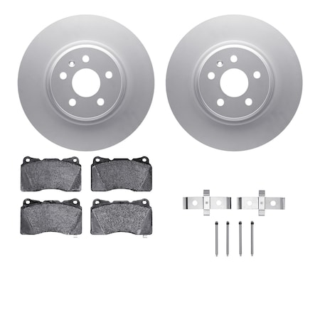 Dynamic Friction Co DFC GEOSPEC Coated Rotors with 5000 Brake Pads - Ceramic and Hardware 4512-26006